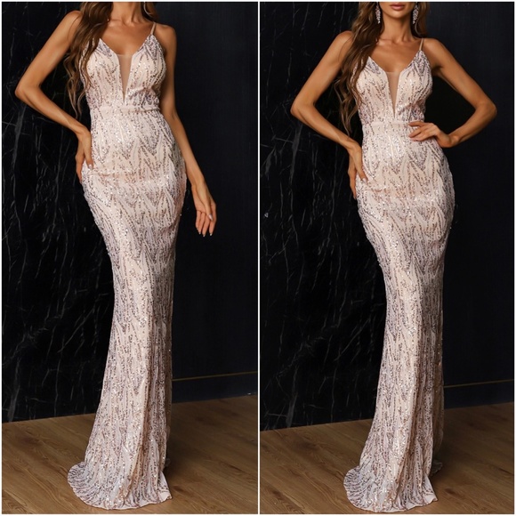 Luxurious Sequin formal party Prom Evening Dress - Picture 3 of 5